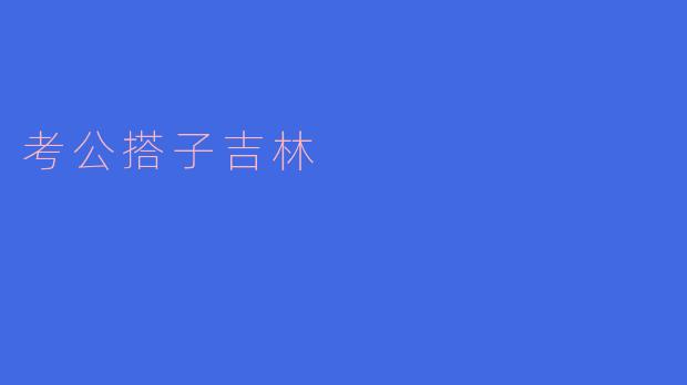 考公搭子吉林