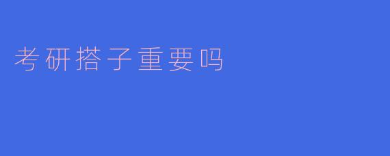 ### 考研搭子重要吗?