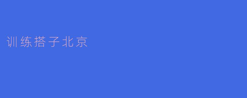 训练搭子北京