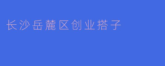 长沙岳麓区：创业搭子的福地