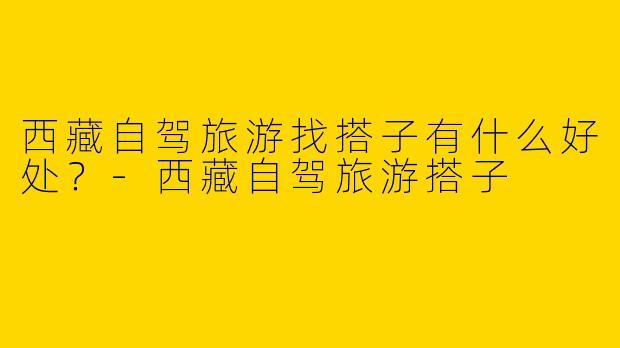 西藏自驾旅游找搭子有什么好处?