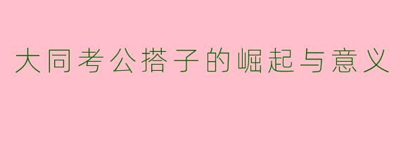 大同考公搭子的崛起与意义