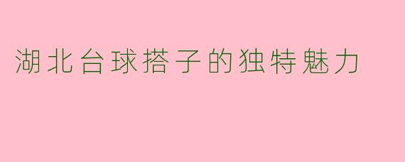 湖北台球搭子的独特魅力