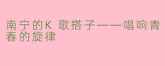 南宁的K歌搭子——唱响青春的旋律