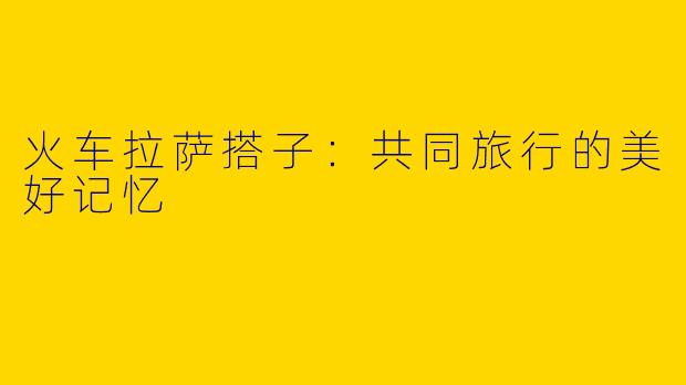 火车拉萨搭子：共同旅行的美好记忆