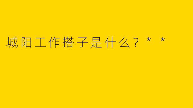 城阳工作搭子是什么？**