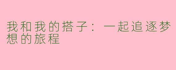 我和我的搭子：一起追逐梦想的旅程