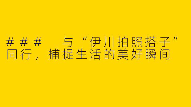 ### 与“伊川拍照搭子”同行，捕捉生活的美好瞬间