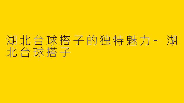 湖北台球搭子的独特魅力-湖北台球搭子