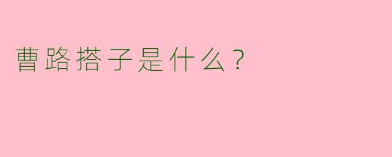 曹路搭子是什么？  
