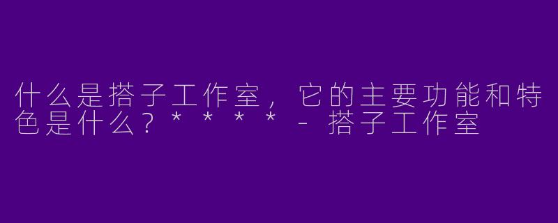 什么是搭子工作室，它的主要功能和特色是什么？****