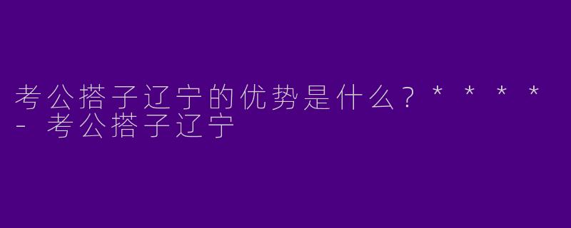 考公搭子辽宁的优势是什么?****