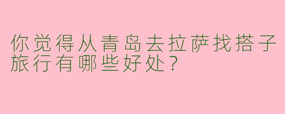 你觉得从青岛去拉萨找搭子旅行有哪些好处？
