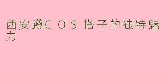 西安蹲COS搭子的独特魅力
