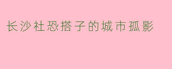 长沙社恐搭子的城市孤影
