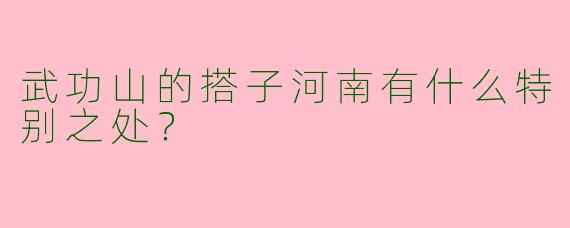 武功山的搭子河南有什么特别之处？  