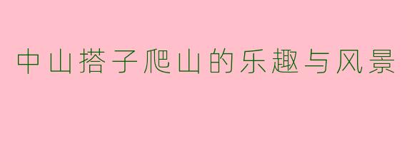 中山搭子爬山的乐趣与风景