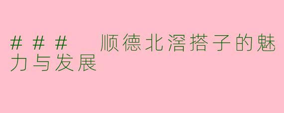 ### 顺德北滘搭子的魅力与发展