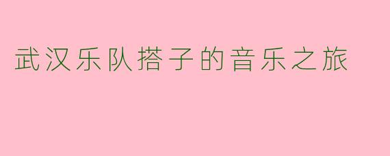 武汉乐队搭子的音乐之旅
