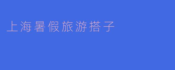 上海暑假旅游搭子