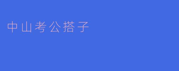中山考公搭子是什么?