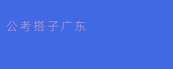 公考搭子广东