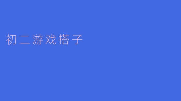 初二游戏搭子