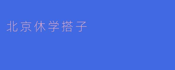 北京休学搭子是什么?它有什么用处?