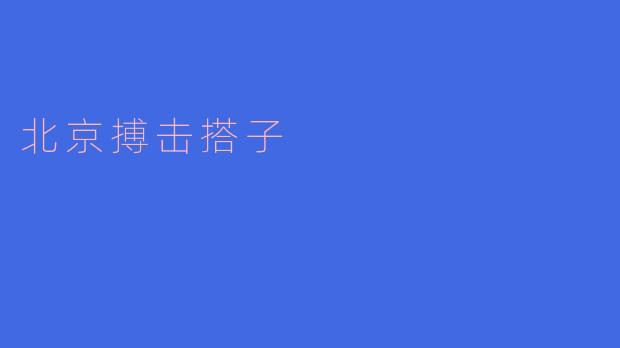 北京搏击搭子