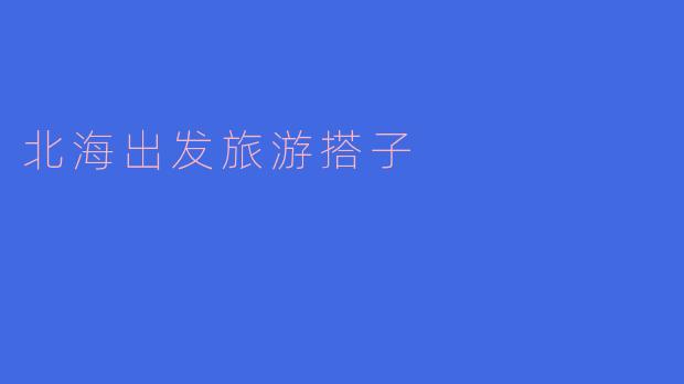 北海出发旅游搭子