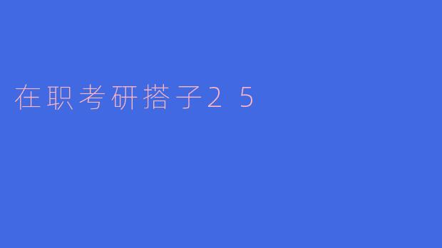 在职考研搭子25是什么?**