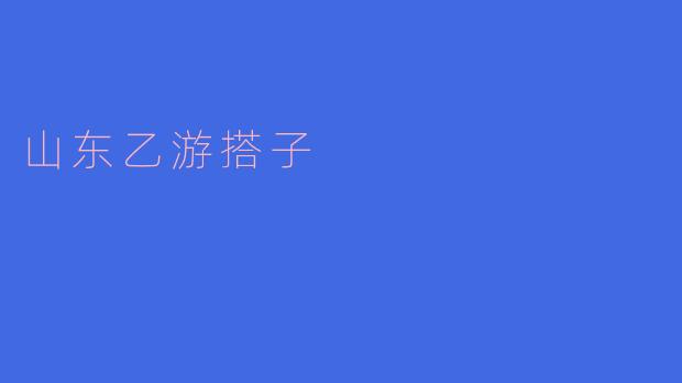 山东乙游搭子是什么?