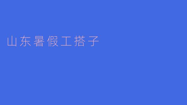 山东的暑假工搭子是怎样帮助学生找到合适的兼职工作的?****