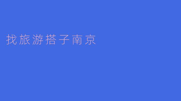 与“旅游搭子”一起探索南京的魅力