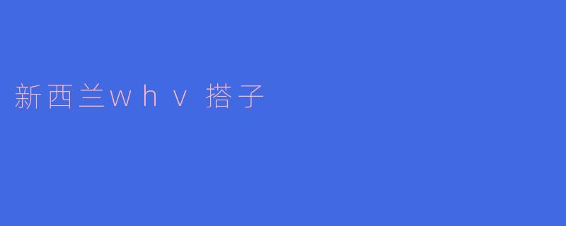 新西兰whv搭子