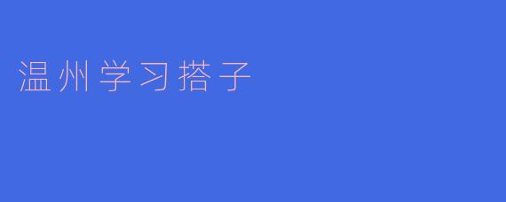 温州学习搭子：共筑知识共享的桥梁