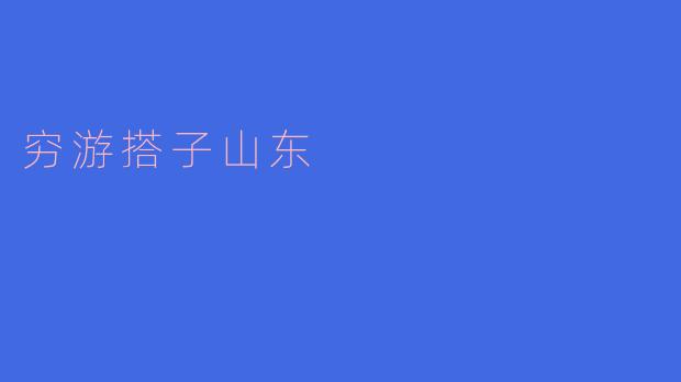 穷游搭子山东