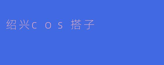 绍兴cos搭子