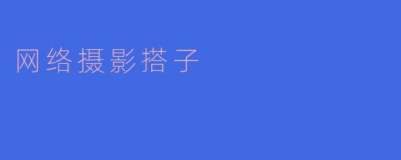 什么是网络摄影搭子,它们在摄影过程中有什么作用?****