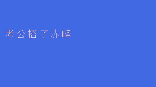 考公搭子赤峰有什么好的备考建议吗？****