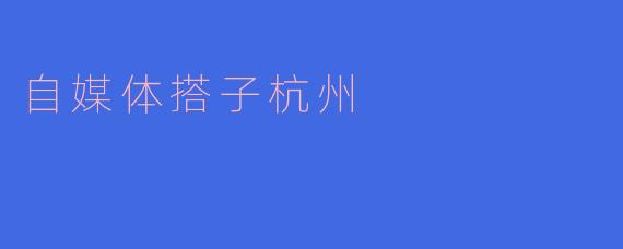 自媒体搭子杭州