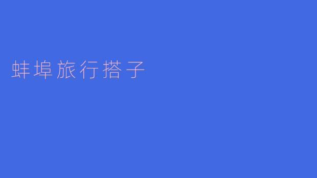 蚌埠旅行搭子
