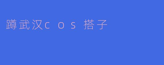 蹲武汉cos搭子