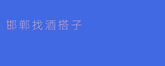 邯郸找酒搭子