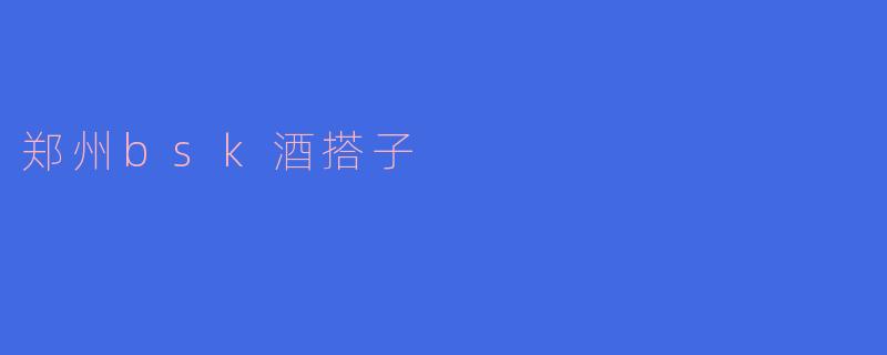 ### 郑州BSK酒搭子的独特魅力