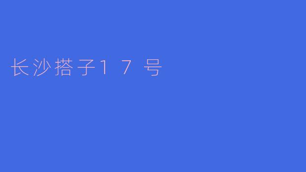 长沙搭子17号