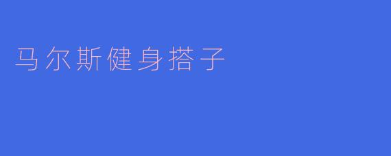 马尔斯健身搭子