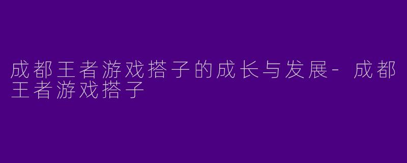 成都王者游戏搭子的成长与发展-成都王者游戏搭子