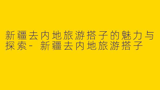 新疆去内地旅游搭子的魅力与探索