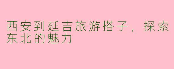 西安到延吉旅游搭子，探索东北的魅力